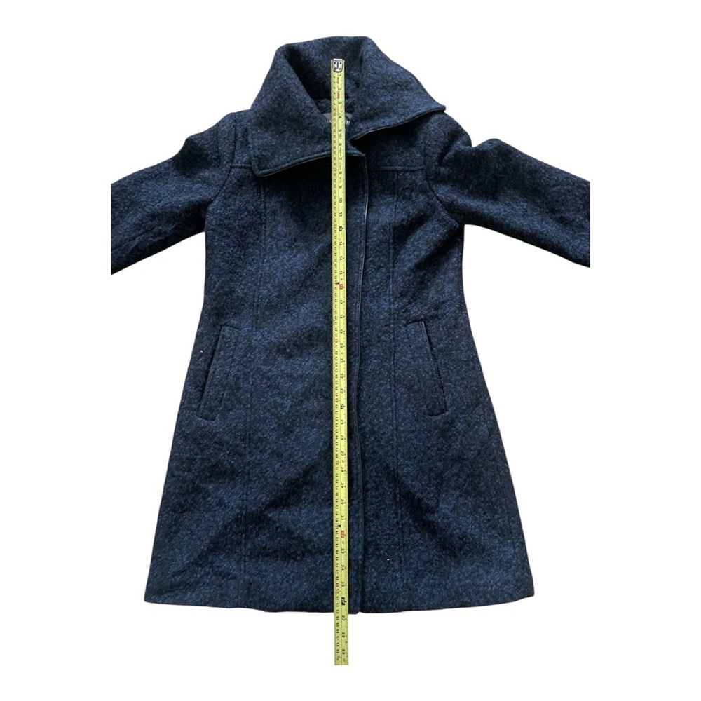 London Fog women’s winter wool like pea coat full zip Size 8 Blue and Black dots - Picture 8 of 12